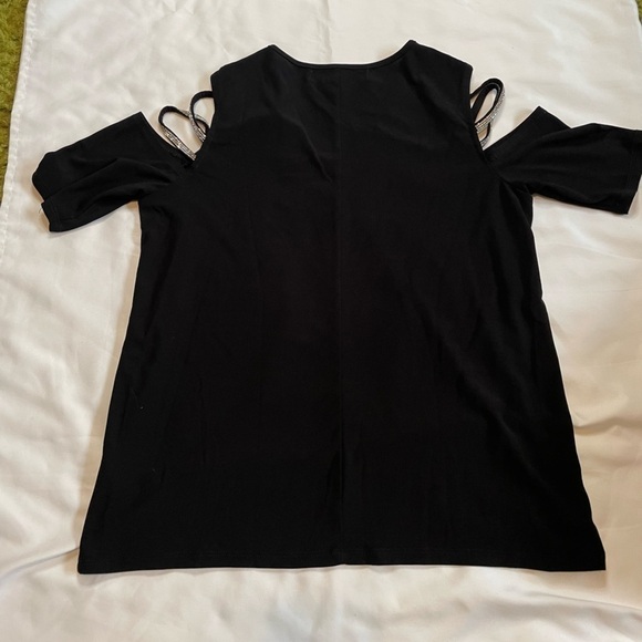 Love Scarlett size small open shoulder black blouse - Picture 3 of 8